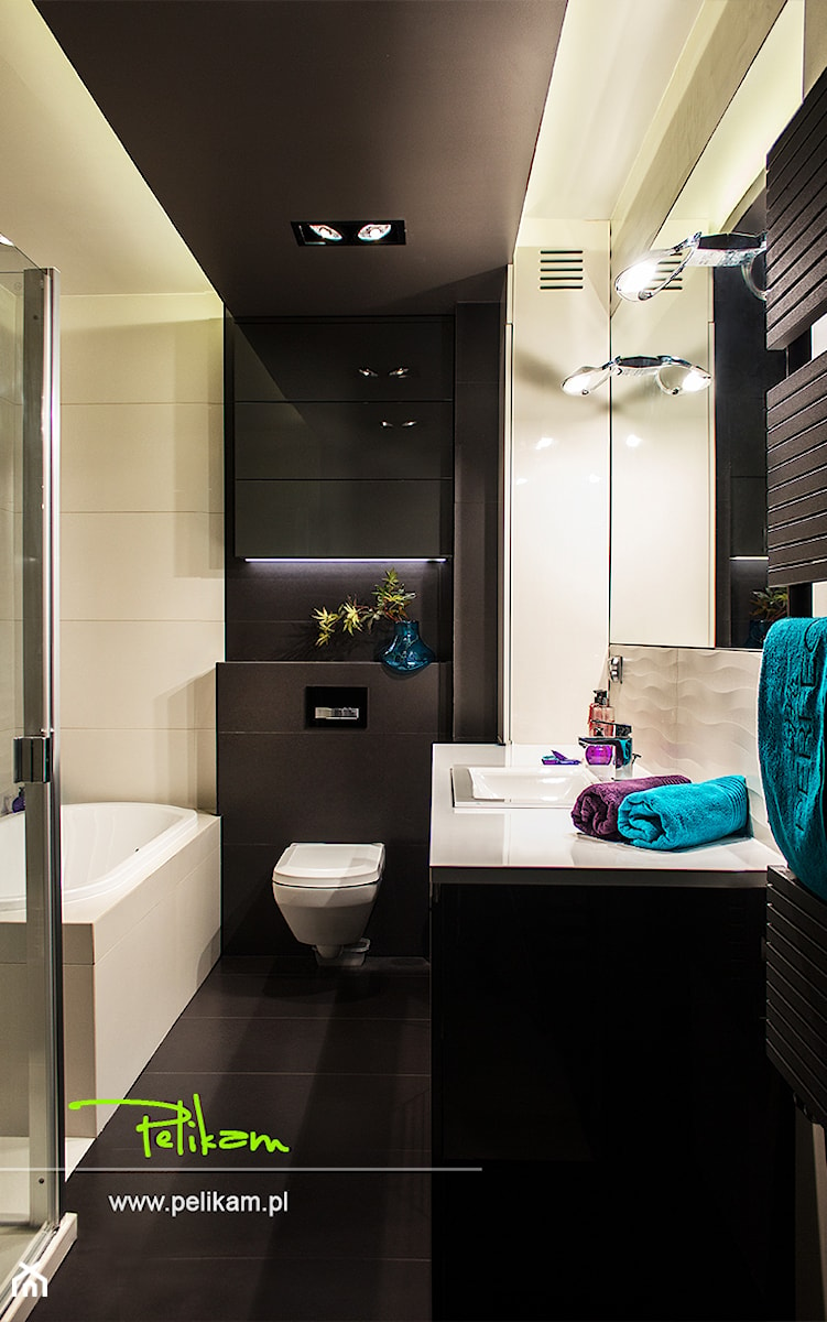 Średnia z punktowym oświetleniem łazienka, styl nowoczesny - zdjęcie od PELIKAM
