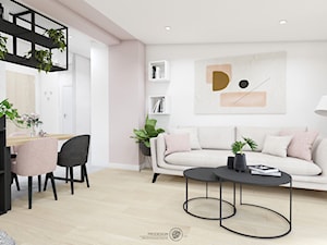 Mieszkanie muśnięte delikatnym różem - Salon - zdjęcie od PRODESIGN