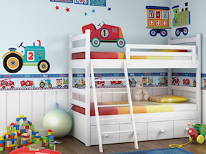 Średni niebieski pokój dziecka dla dziecka dla chłopca dla rodzeństwa, styl skandynawski - zdjęcie od Kids Town