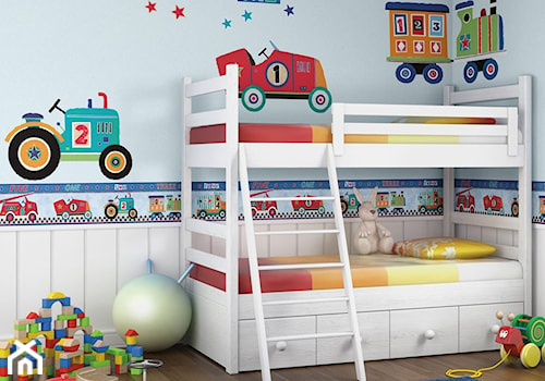 Średni niebieski pokój dziecka dla dziecka dla chłopca dla rodzeństwa, styl skandynawski - zdjęcie od Kids Town