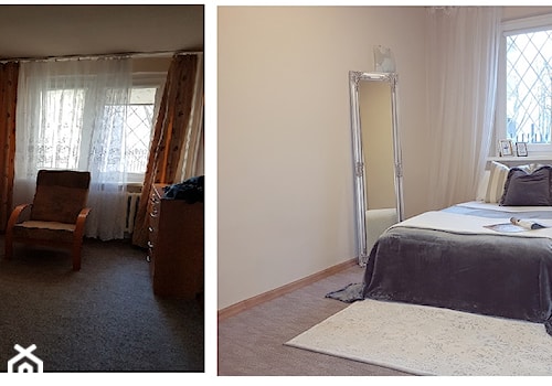 Home staging - Średnia beżowa sypialnia, styl nowoczesny - zdjęcie od SP INTERIOR by Sylwia Palczewska
