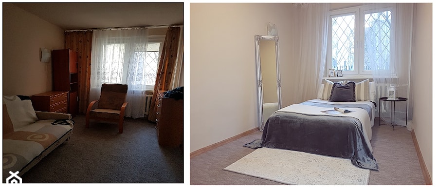 Home staging - Średnia beżowa sypialnia, styl nowoczesny - zdjęcie od SP INTERIOR by Sylwia Palczewska