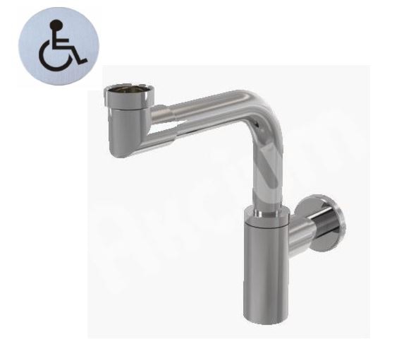 Syfon umywalkowy dla niepełnosprawnych natynkowy metalowy - zdjęcie od Akcjum