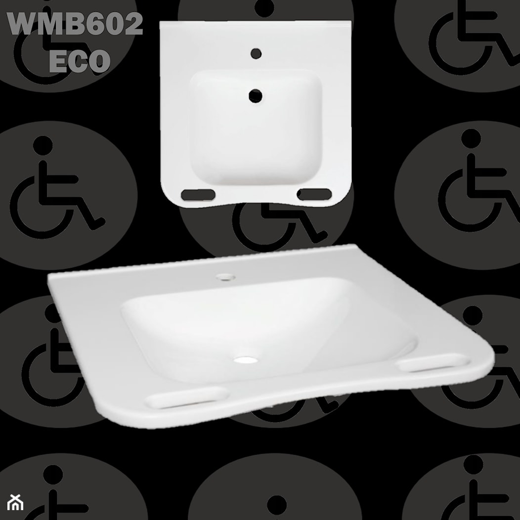 Umywalka ze zintegrowanymi uchwytami dla niepełnosprawnych WMB602ECO - zdjęcie od Akcjum - Homebook