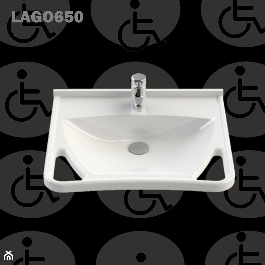 Umywalka z uchwytami LAGO650 - zdjęcie od Akcjum