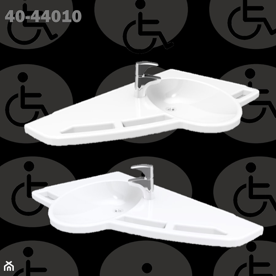 Umywalka narożna dla niepełnosprawnych 40-44010 - zdjęcie od Akcjum