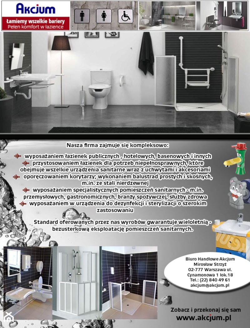 Dostosowanie toalety dla potrzeb osoby niepełnosprawnej - zdjęcie od Akcjum - Homebook