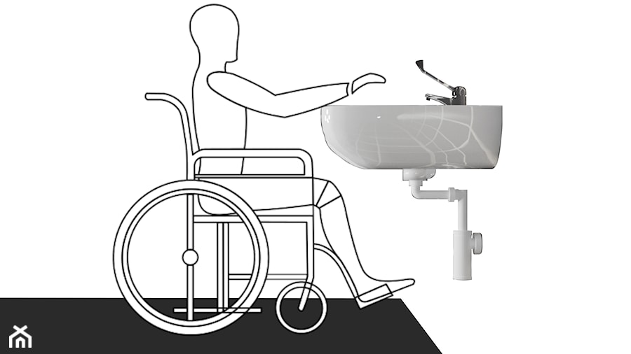 Syfon do umywalki dla niepełnosprawnych butelkowy biały AKCP32B0 - zdjęcie od Akcjum