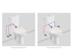 Schemat przyłączy wody deski bidetowej - zdjęcie od Akcjum