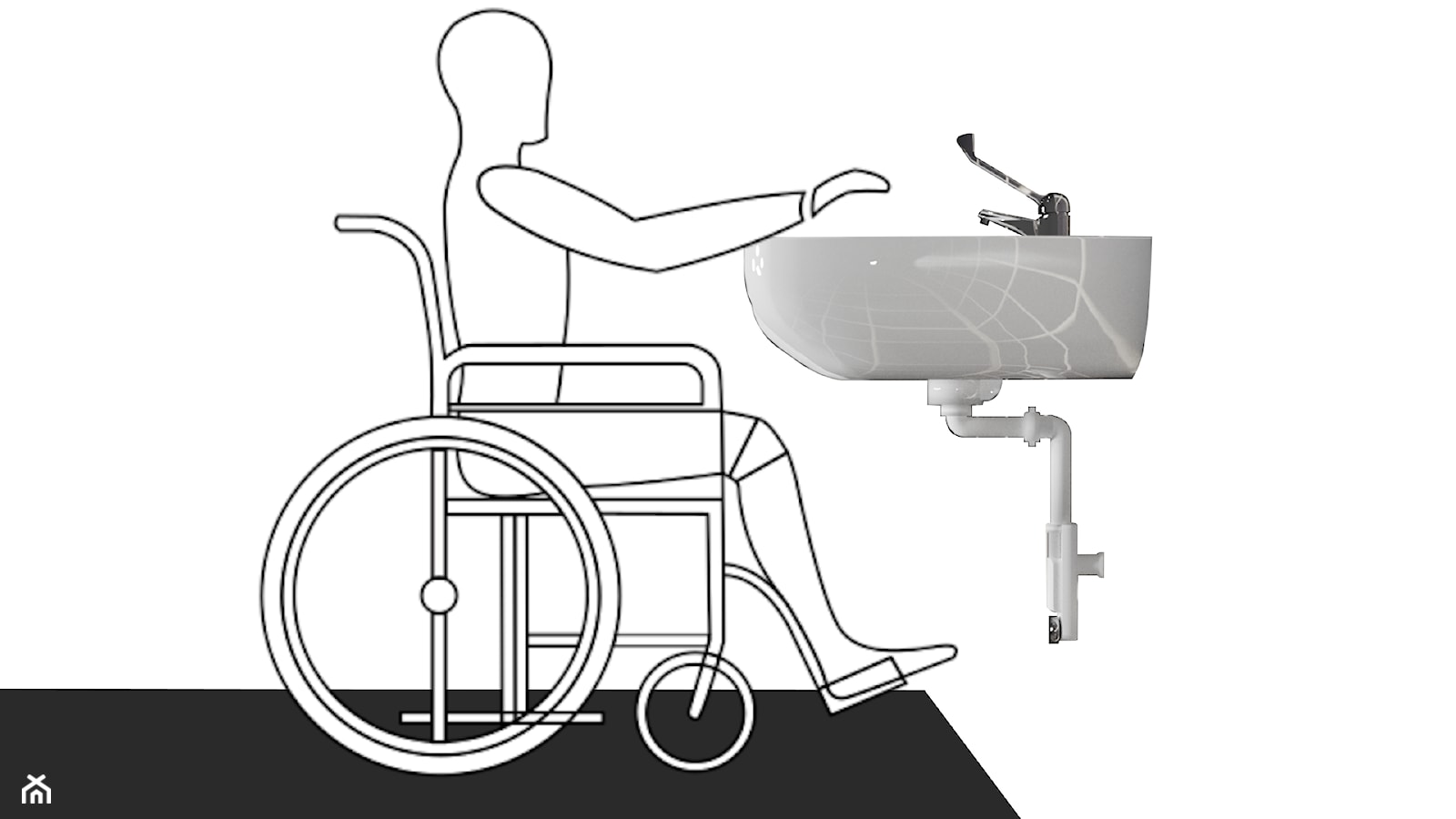 Syfon ABS umywalkowy dla niepełnosprawnych 8274.01 - zdjęcie od Akcjum - Homebook