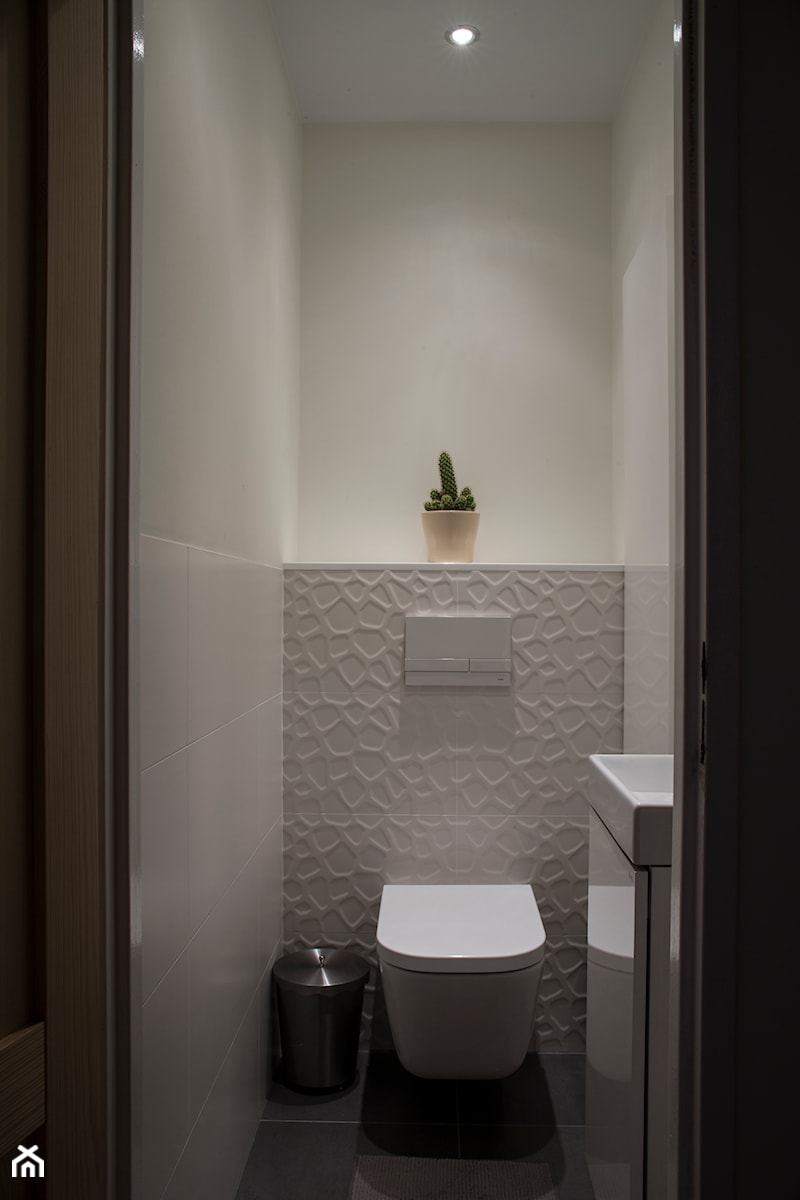 Mieszkanie w bloku - Mała łazienka, styl skandynawski - zdjęcie od Patyna Projekt