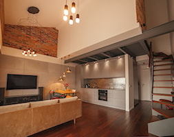salon z kuchnią - zdjęcie od Patyna Projekt - Homebook