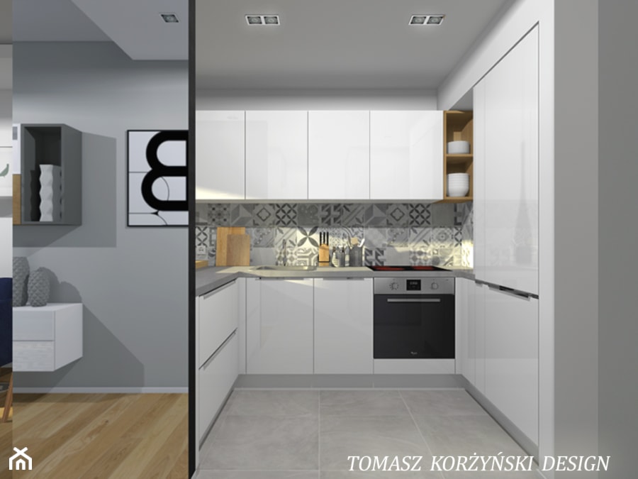 Projekt Mieszkania Kraków - Kuchnia, styl nowoczesny - zdjęcie od Tomasz Korżyński Design