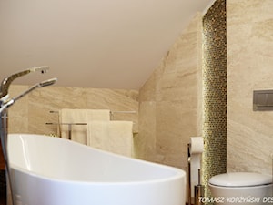 Projekt łazienki drewno teak - Łazienka, styl nowoczesny - zdjęcie od Tomasz Korżyński Design