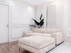 PROJEKT | CL.AL Pure White apartment - Salon - zdjęcie od Karolina Harold Interior Design