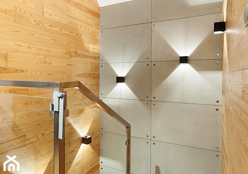 Beton, drewno i biel - Schody, styl nowoczesny - zdjęcie od IN projektowanie wnętrz