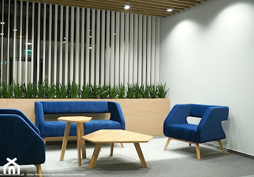 Biuro w domowym stylu - Średnie z sofą białe biuro, styl nowoczesny - zdjęcie od Anna Maria Marszałek Studio Projektowe