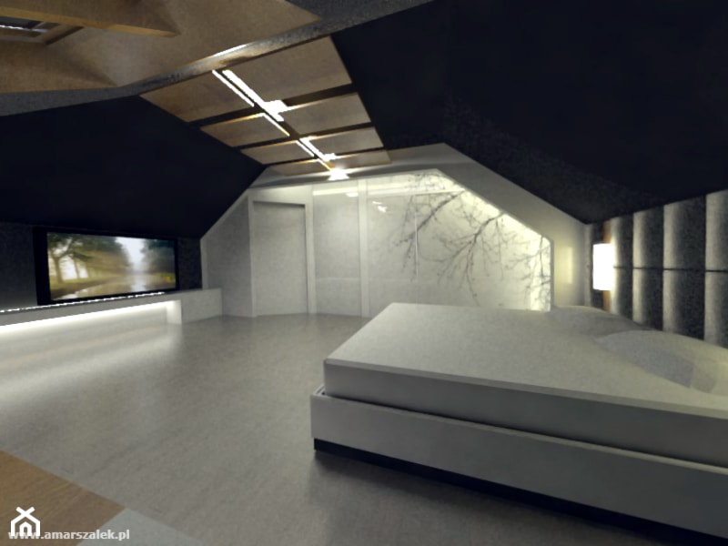 Sypialnia na poddaszu - zdjęcie od Anna Maria Marszałek Studio Projektowe