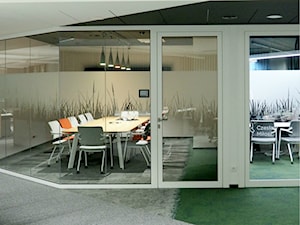 Biuro w domowym stylu - Średnie szare biuro, styl nowoczesny - zdjęcie od Anna Maria Marszałek Studio Projektowe