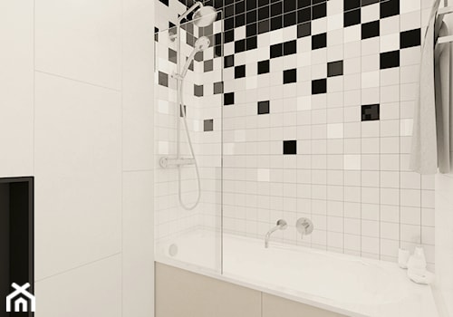 ULTRA - Mała bez okna z punktowym oświetleniem łazienka, styl nowoczesny - zdjęcie od 4 kąty a stół 5