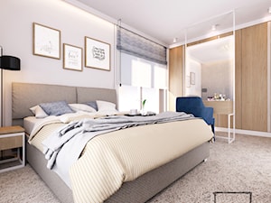 Eco Apartament - Średnia biała sypialnia, styl nowoczesny - zdjęcie od 4 kąty a stół 5