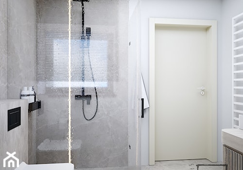 Prestiżowy - Mała bez okna łazienka, styl minimalistyczny - zdjęcie od 4 kąty a stół 5