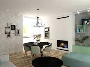 Dom w Baranowie - Salon, styl nowoczesny - zdjęcie od ememstudio