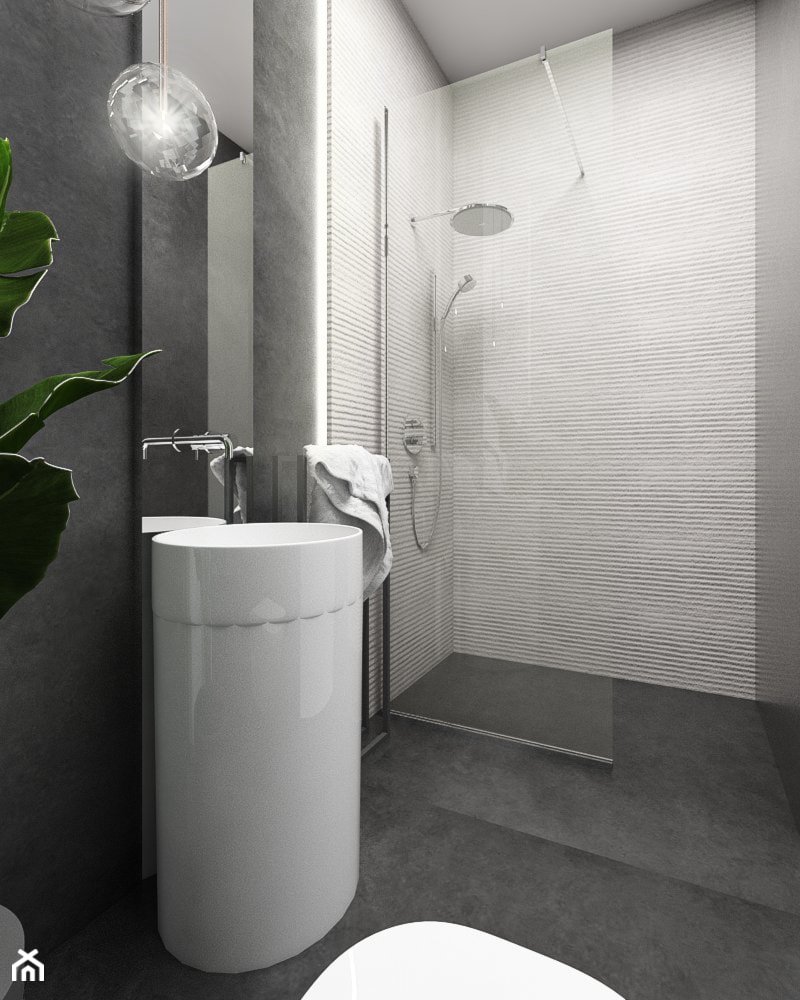Łazienka gościnna - Mała bez okna łazienka, styl minimalistyczny - zdjęcie od FOORMA Pracownia Architektury Wnętrz