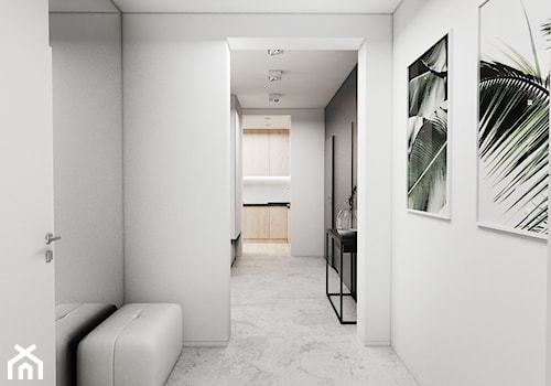 Mieszkanie Tychy - Średni biały hol / przedpokój, styl nowoczesny - zdjęcie od FOORMA Pracownia Architektury Wnętrz