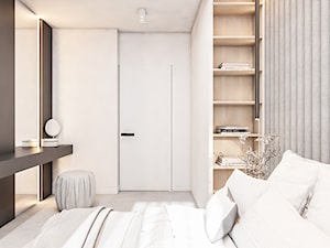 Mieszkanie Lublin - Średnia biała czarna sypialnia, styl nowoczesny - zdjęcie od FOORMA Pracownia Architektury Wnętrz