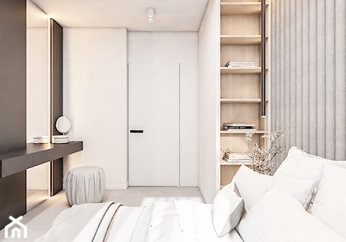 Mieszkanie Lublin - Średnia biała czarna sypialnia, styl nowoczesny - zdjęcie od FOORMA Pracownia Architektury Wnętrz