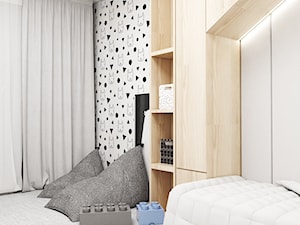Pokój dziecięcy - Mały biały pokój dziecka dla nastolatka dla chłopca dla dziewczynki, styl skandynawski - zdjęcie od FOORMA Pracownia Architektury Wnętrz