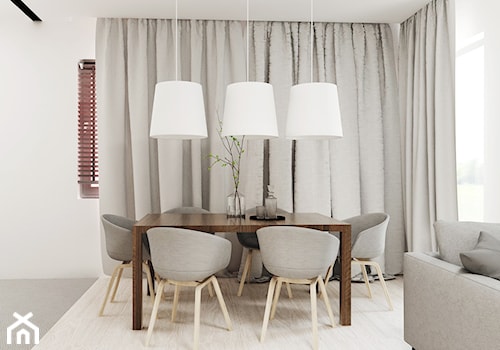 Eleganckie mieszkanie - Średnia szara jadalnia w salonie, styl nowoczesny - zdjęcie od FOORMA Pracownia Architektury Wnętrz
