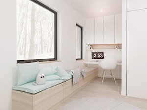 Pokój nastolatki - Średni biały pokój dziecka dla nastolatka dla chłopca dla dziewczynki, styl skandynawski - zdjęcie od FOORMA Pracownia Architektury Wnętrz