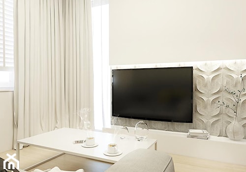 Mieszkanie w Warszawie - Mały biały salon, styl nowoczesny - zdjęcie od FOORMA Pracownia Architektury Wnętrz