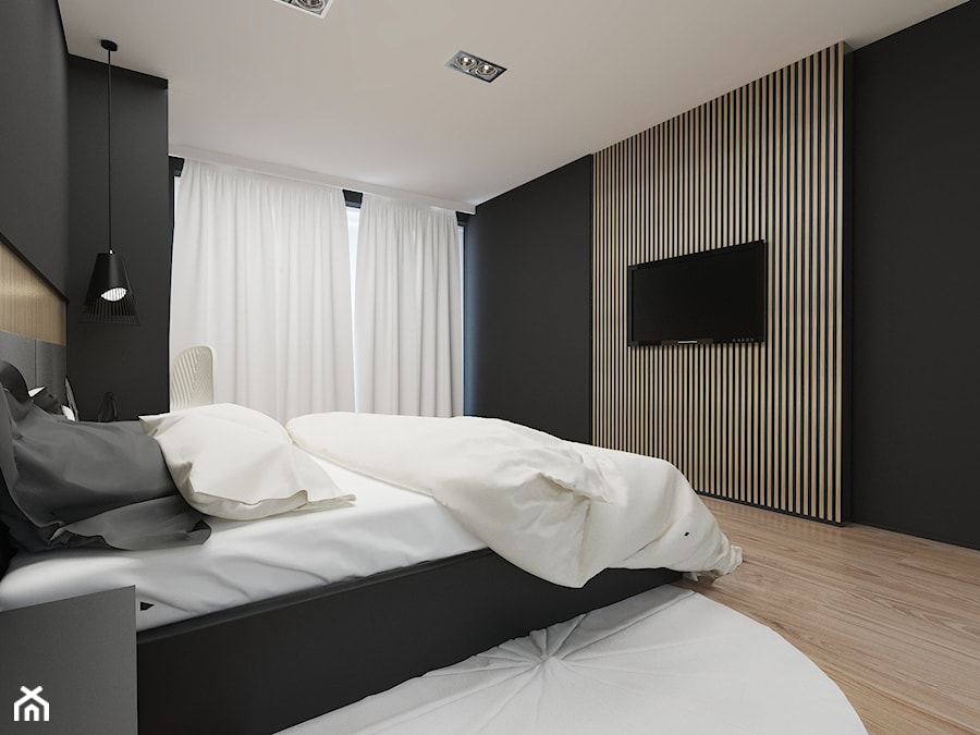 Dom w Raciborzu - Sypialnia, styl minimalistyczny - zdjęcie od FOORMA Pracownia Architektury Wnętrz