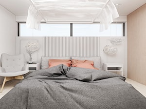 Dom Tychy II - Mała biała sypialnia, styl nowoczesny - zdjęcie od FOORMA Pracownia Architektury Wnętrz
