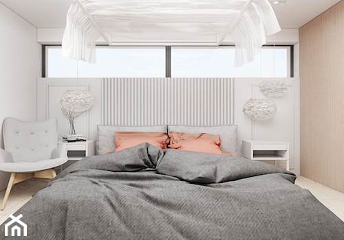 Dom Tychy II - Mała biała sypialnia, styl nowoczesny - zdjęcie od FOORMA Pracownia Architektury Wnętrz