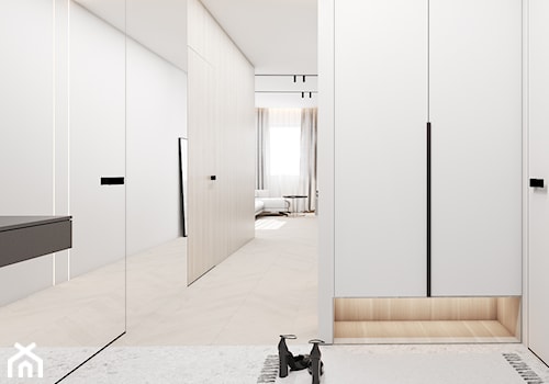 Mieszkanie Lublin - Średni biały hol / przedpokój, styl nowoczesny - zdjęcie od FOORMA Pracownia Architektury Wnętrz