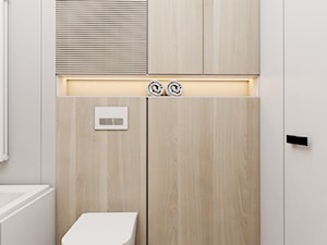 Mieszkanie Lublin - Mała bez okna z marmurową podłogą łazienka, styl nowoczesny - zdjęcie od FOORMA Pracownia Architektury Wnętrz