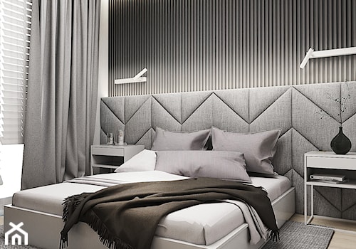 SypialniaII - Średnia biała sypialnia, styl nowoczesny - zdjęcie od FOORMA Pracownia Architektury Wnętrz