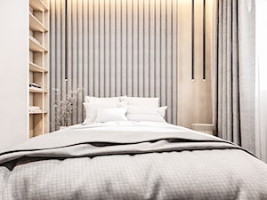 Mieszkanie Lublin - Mała biała sypialnia, styl nowoczesny - zdjęcie od FOORMA Pracownia Architektury Wnętrz