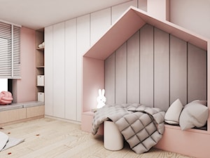 Dom Tychy II - Mały różowy pokój dziecka dla dziecka dla nastolatka dla dziewczynki, styl nowoczesny - zdjęcie od FOORMA Pracownia Architektury Wnętrz