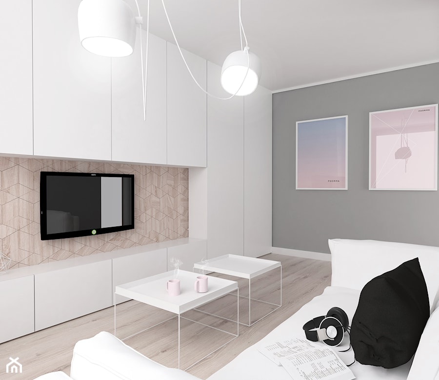 Mieszkanie Gliwice - Salon, styl nowoczesny - zdjęcie od FOORMA Pracownia Architektury Wnętrz