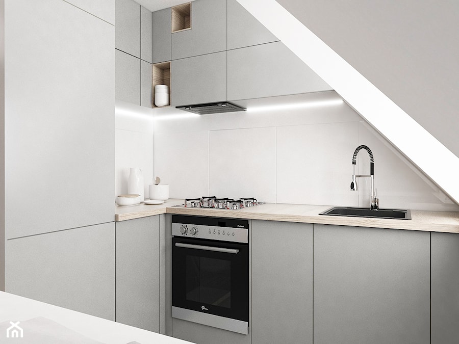Mieszkanie na poddaszu. - Kuchnia, styl nowoczesny - zdjęcie od FOORMA Pracownia Architektury Wnętrz