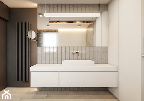 Łazienki - Średnia na poddaszu bez okna łazienka, styl nowoczesny - zdjęcie od FOORMA Pracownia Architektury Wnętrz