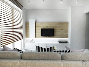 Mieszkanie w Bieruniu - Średni biały salon, styl nowoczesny - zdjęcie od FOORMA Pracownia Architektury Wnętrz