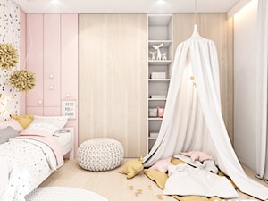 Mieszkanie Kraków - Średni biały różowy pokój dziecka dla dziecka dla nastolatka dla dziewczynki, styl nowoczesny - zdjęcie od FOORMA Pracownia Architektury Wnętrz