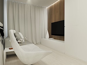 Eleganckie mieszkanie - Mały biały szary salon, styl nowoczesny - zdjęcie od FOORMA Pracownia Architektury Wnętrz