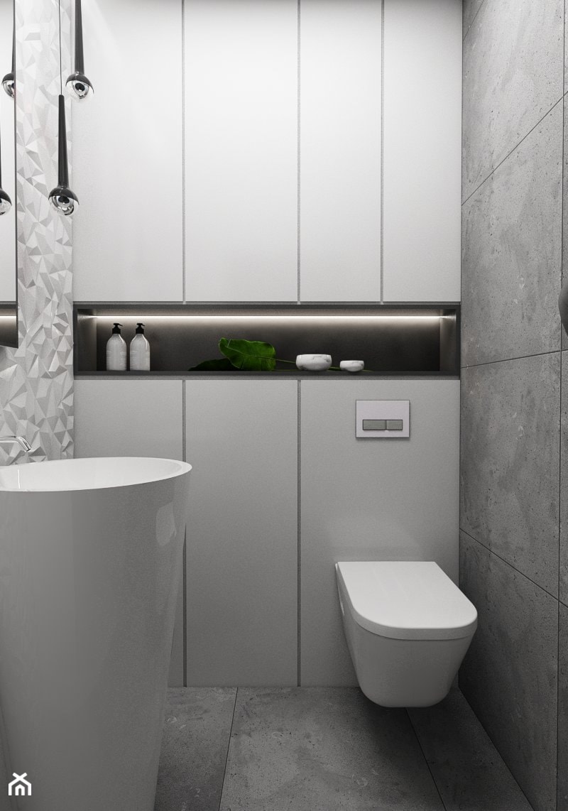Mała łazienka - Mała na poddaszu bez okna łazienka, styl nowoczesny - zdjęcie od FOORMA Pracownia Architektury Wnętrz